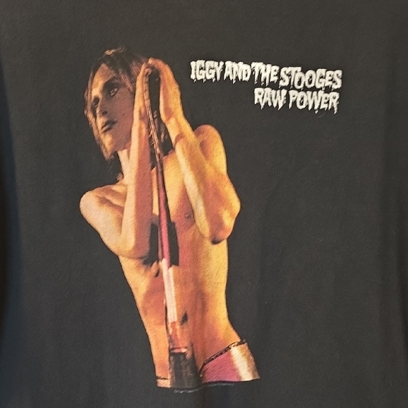 Iggy Pop And The Stooges Black Heavy Cotton Tee - Picture 3 of 5